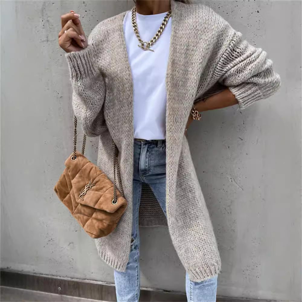 Ladies Open Knit Cardigan with Chunky Knits and a Relaxed Fit Lune London