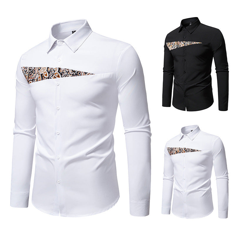 Long sleeve shirt for men with creative paisley design Lune London