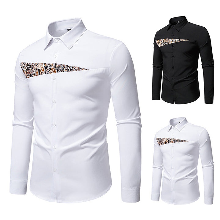 Long sleeve shirt for men with creative paisley design Lune London