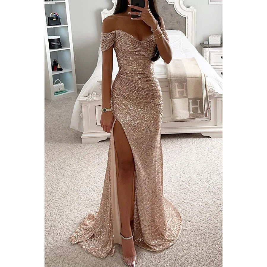 Women's Evening Dress with Shimmering Sequins Lune London