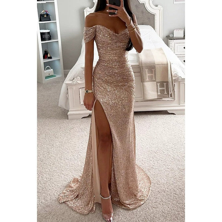Women's Evening Dress with Shimmering Sequins Lune London