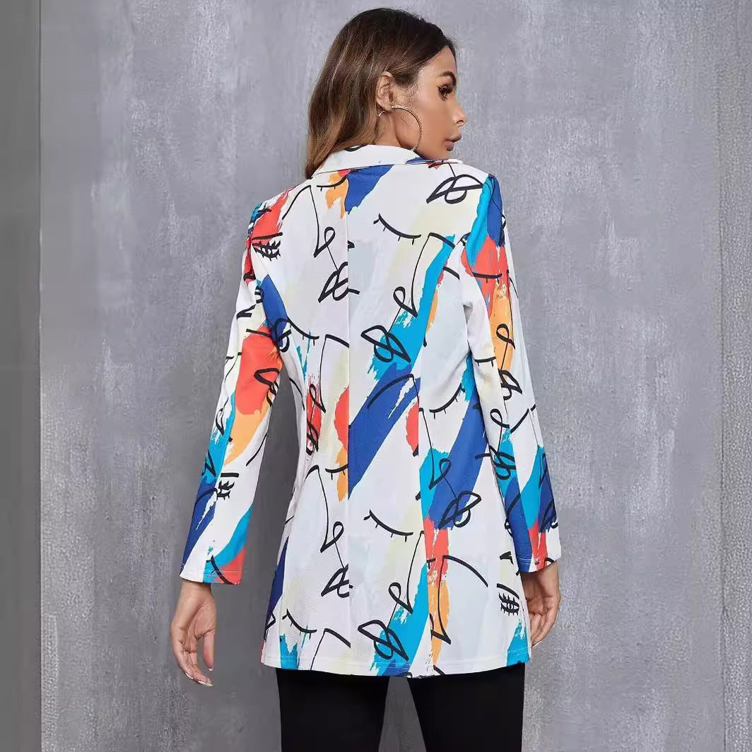Blazer for women with artistic print and modern cut Lune London
