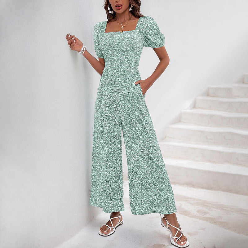 Ladies Elegant Floral Print Chic Jumpsuit and Style