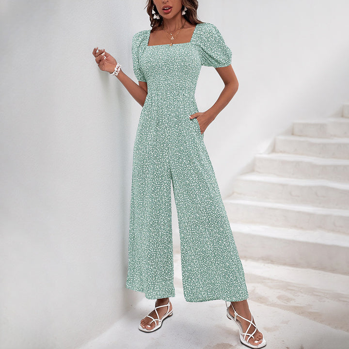 Ladies Elegant Floral Print Chic Jumpsuit and Style