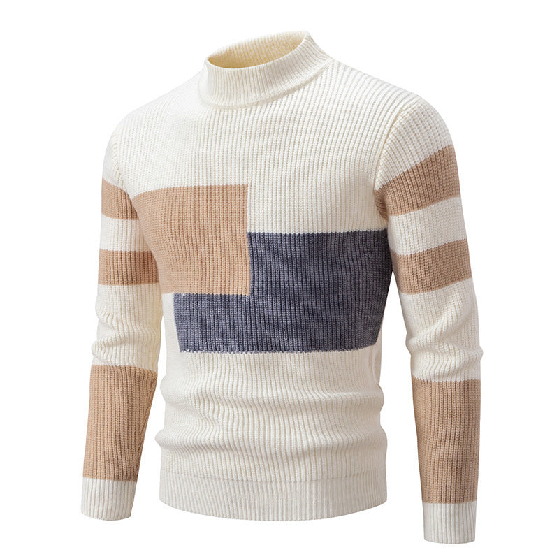 Fashionable men's sweater with textured block design Lune London