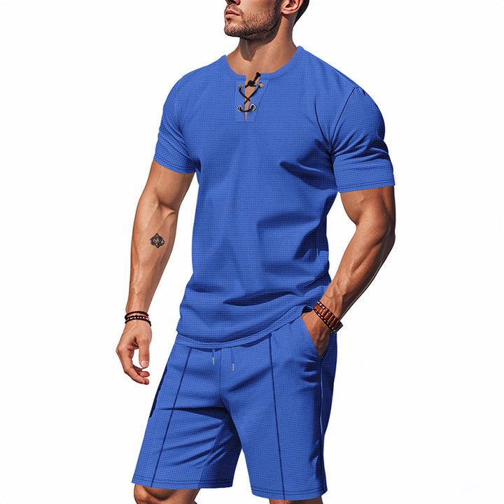 Men's leisure set with casual round neck and practical design Lune London