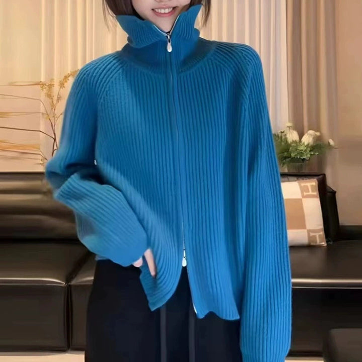 Gilet pour femmes avec fermeture éclair attachée et coupe oversized Chic & Stil
