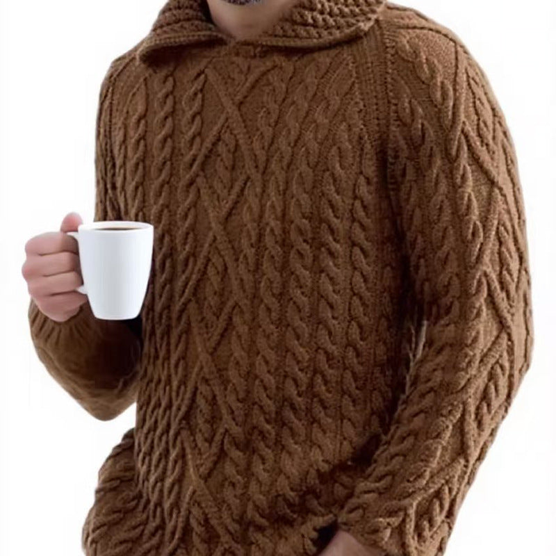 Chunky knit hoodie for men Lune London