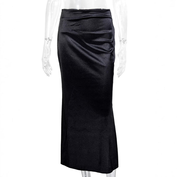 Women Elegant and flowing Satin Maxi Skirts Lune London