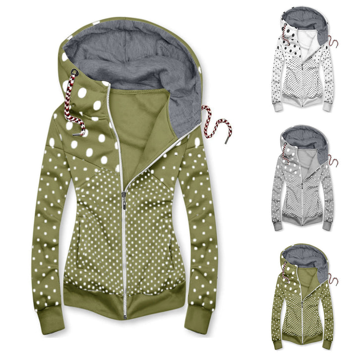 Women's sports jacket with playful polka dot pattern Lune Londonl