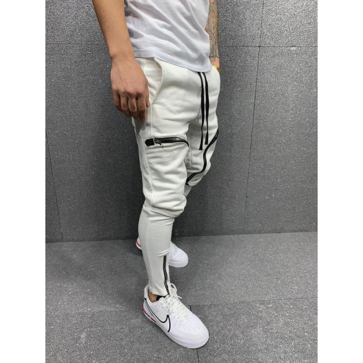 Men's sporty jogger pants with stylish zippers and a slim fit Lune London