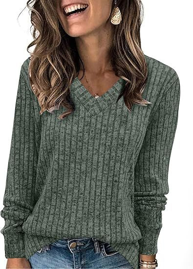 Women elegant V-neck sweater Lune London