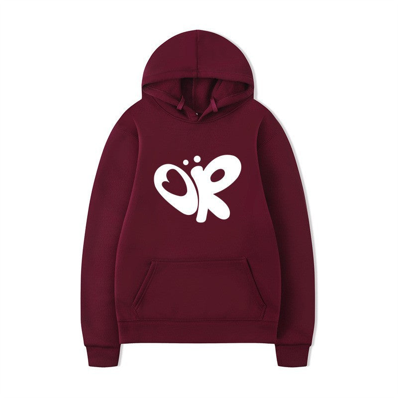 Women’s hoodie with large print and practical kangaroo pocket Chic & Stil