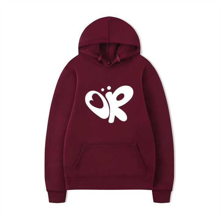 Women’s hoodie with large print and practical kangaroo pocket Chic & Stil