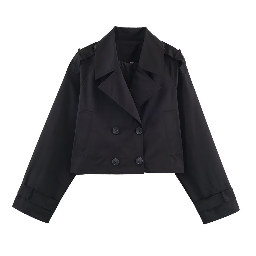 Chic and stylish cropped trench coat for women