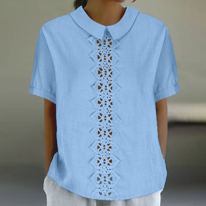 Ladies Light Lace Panel Blouse Lune London