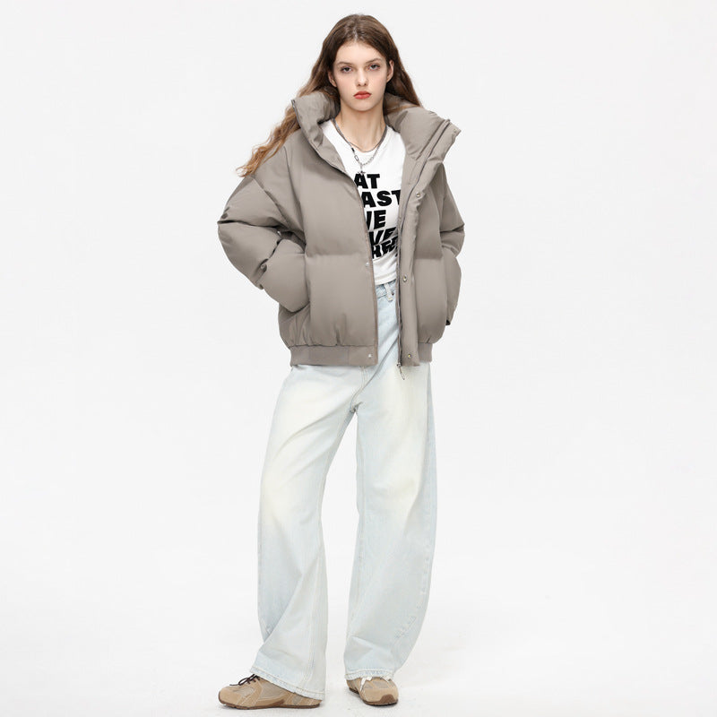 Elegant women's down jacket with high collar and insulating padding Lune London