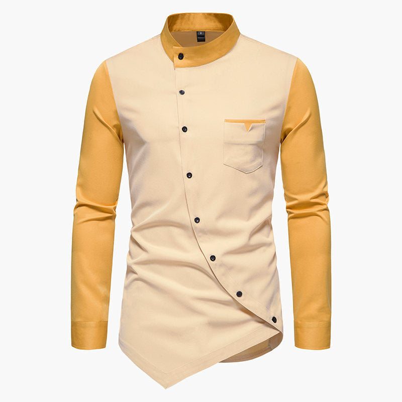 Men's long sleeve shirt with modern fit and contrasting accents Lune London
