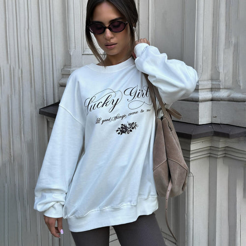 Casual sweatshirt for women with elegant inscription Lune London