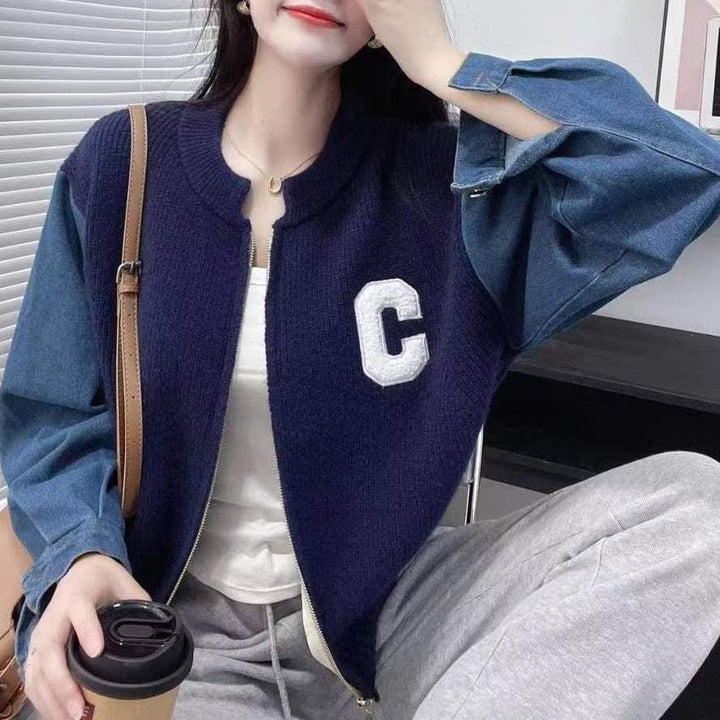 Cardigan Tendance pour Femmes avec Manches en Jean Chic & Stil