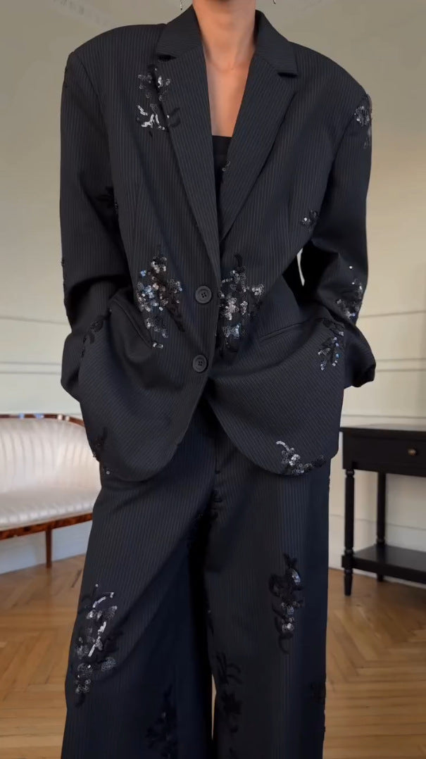Women's Elegant and Sparkling Blazer Set Chic & Stil
