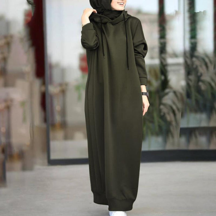Ladies fashion hoodie-jumpsuit with textured cut and side pockets Lune London