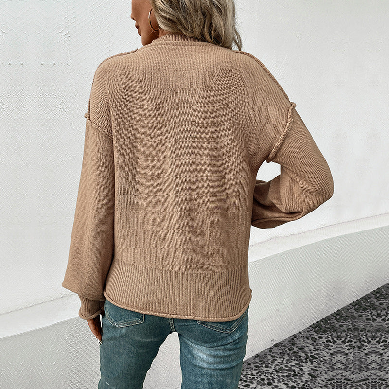 Casual sweater for women with decorative pocket application Lune London