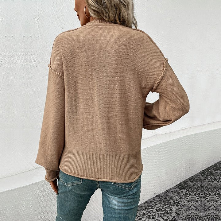 Casual sweater for women with decorative pocket application Lune London