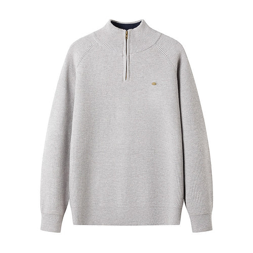Men's knit sweater with half zipper Lune London