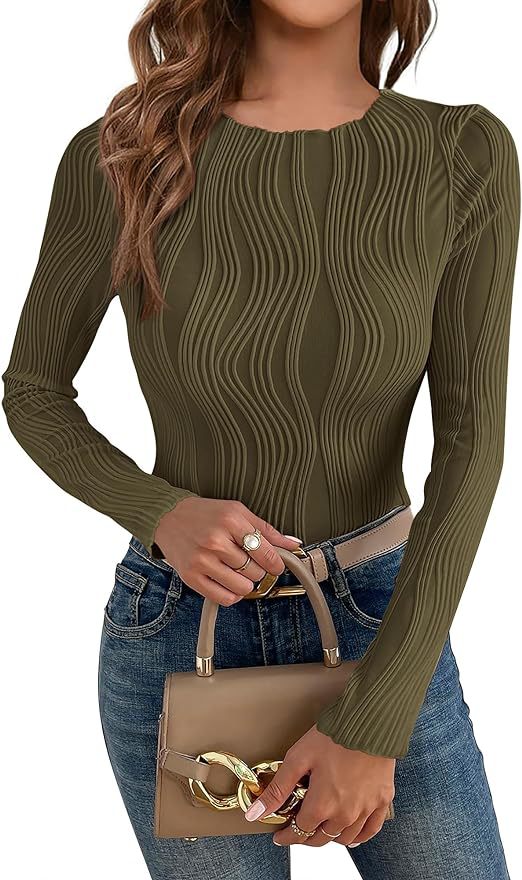 Long sleeve shirt for women with textured wavy pattern Lune London