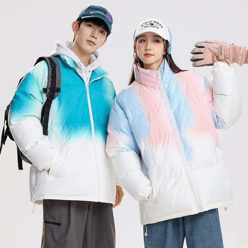 Men's transition jacket padded with trendy color gradient and adjustable hood Lune London
