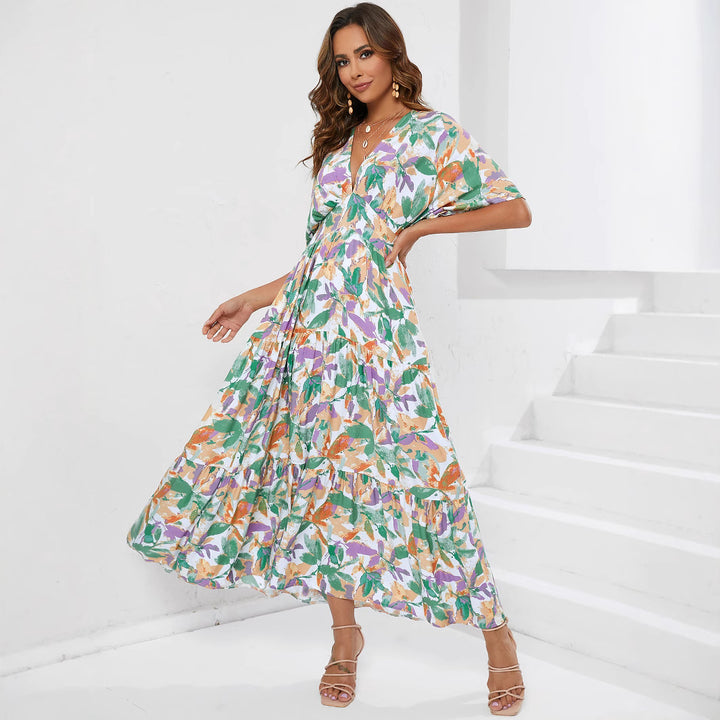 Chic and style flared maxi dress for women