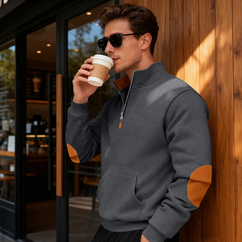 Men's stylish hoodie with zipper and practical pockets Chic and style