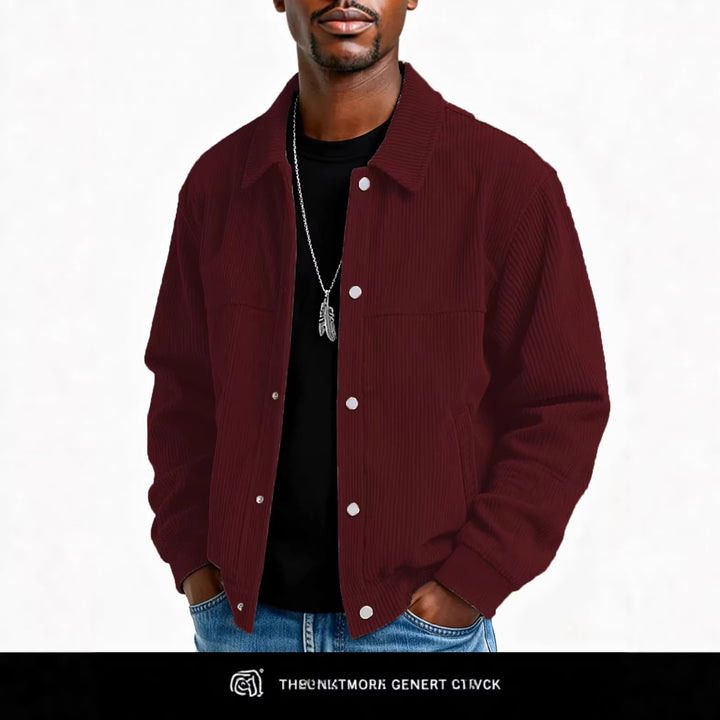 Men's cord jacket with pockets and quilted design Lune London