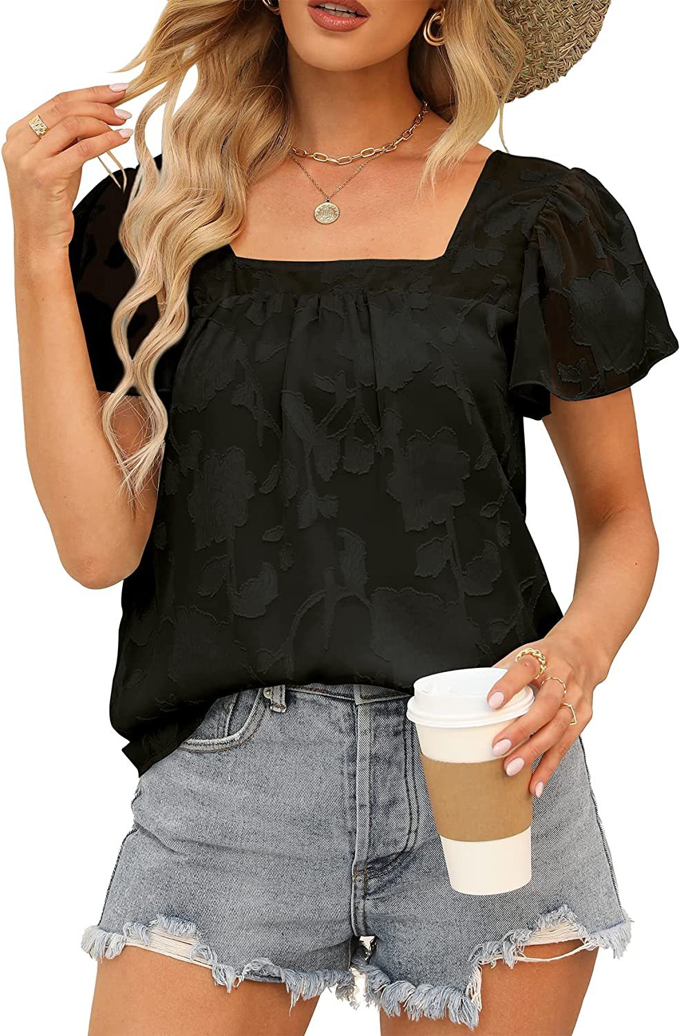 Ladies elegant blouse with a delicate floral pattern Lune London