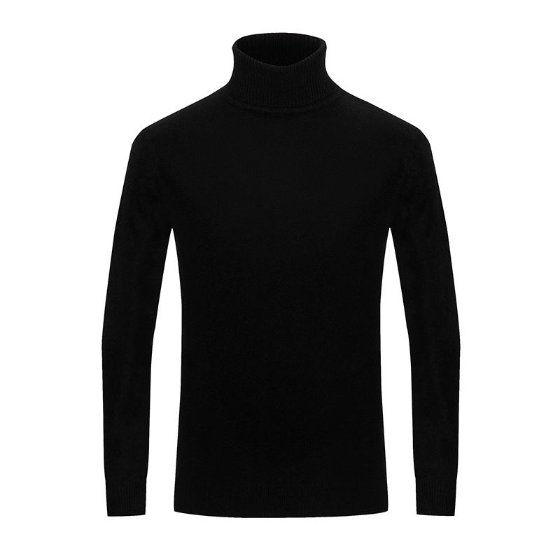 Men's Elegant Roll Neck Sweater in Fine Wool Lune London