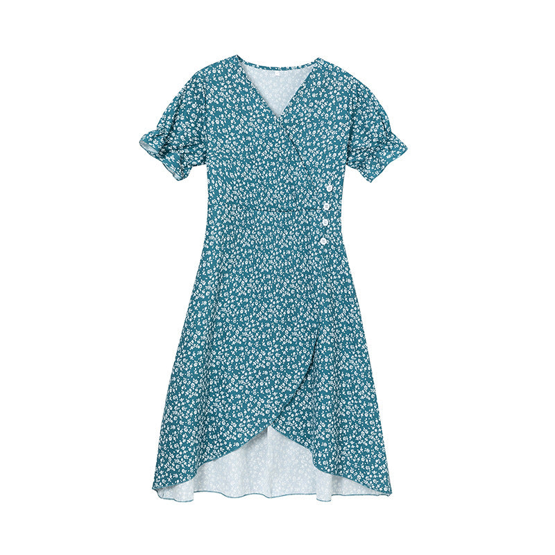 Vintage-inspired floral wrap dress for women Lune London