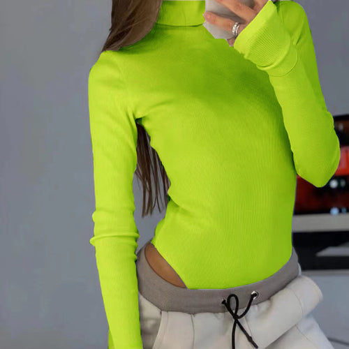 Ladies fitted top with long sleeves and closed design Lune London