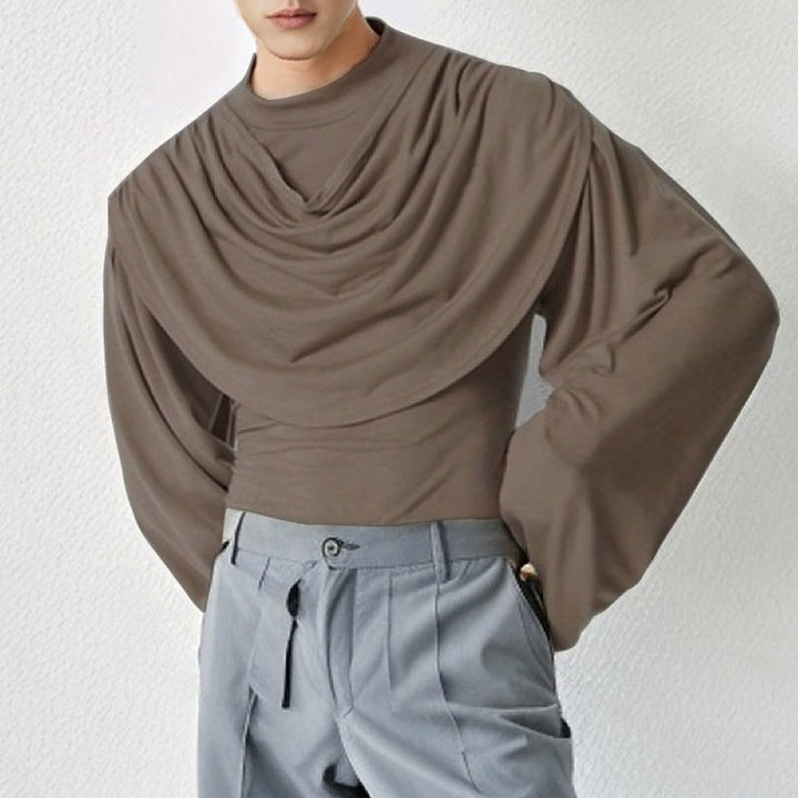 Women Elegant Blouse with Drapes and Wide Sleeves Lune London