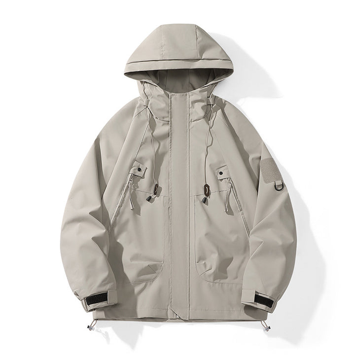 Technical outdoor jacket for women with adjustable hood design and practical pockets Lune London