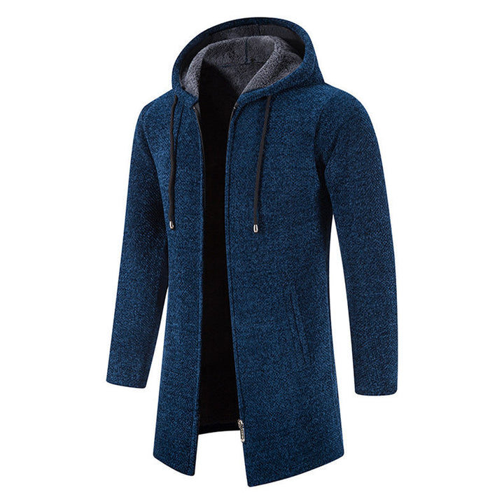 Premium fleece jacket for men, hooded and with side pockets Lune London