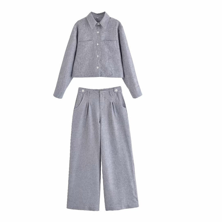 Pantalons de costume larges pour femmes avec ceinture élégante Chic & Stil