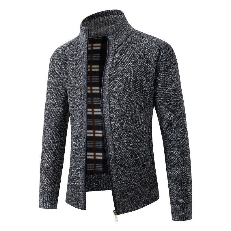 Men's fashion knitted jacket with high collar and great comfort Lune London