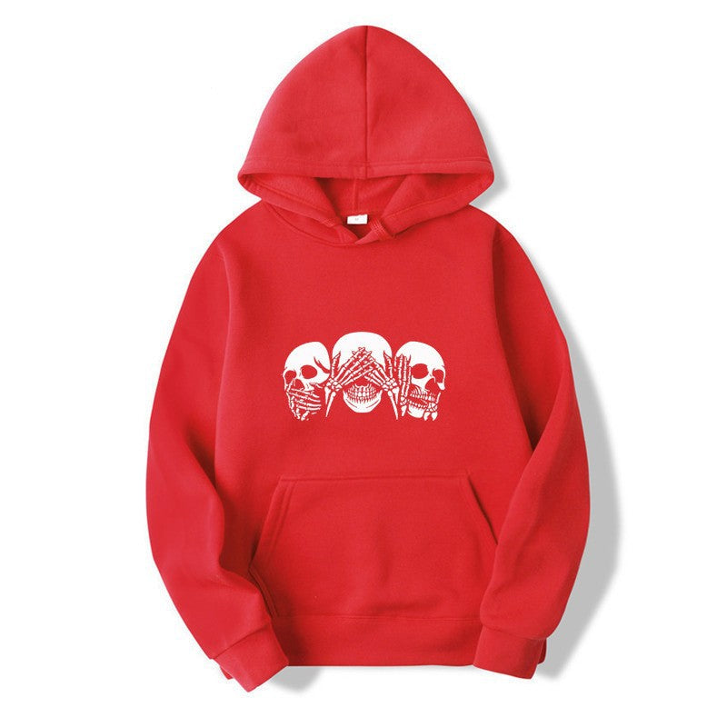 Women's hoodie with artistic skull design Chic & Stil