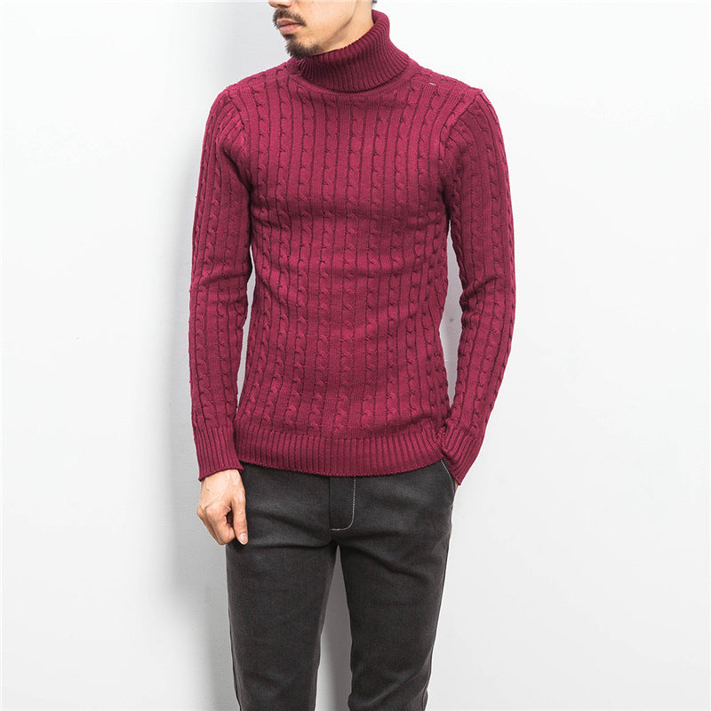 Comfortable turtleneck sweater for men with diamond pattern Lune London