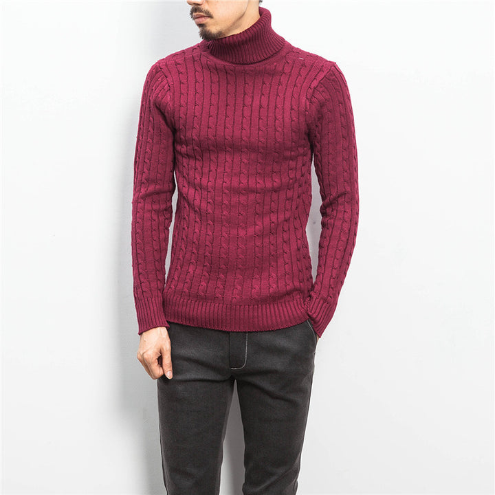 Comfortable turtleneck sweater for men with diamond pattern Lune London