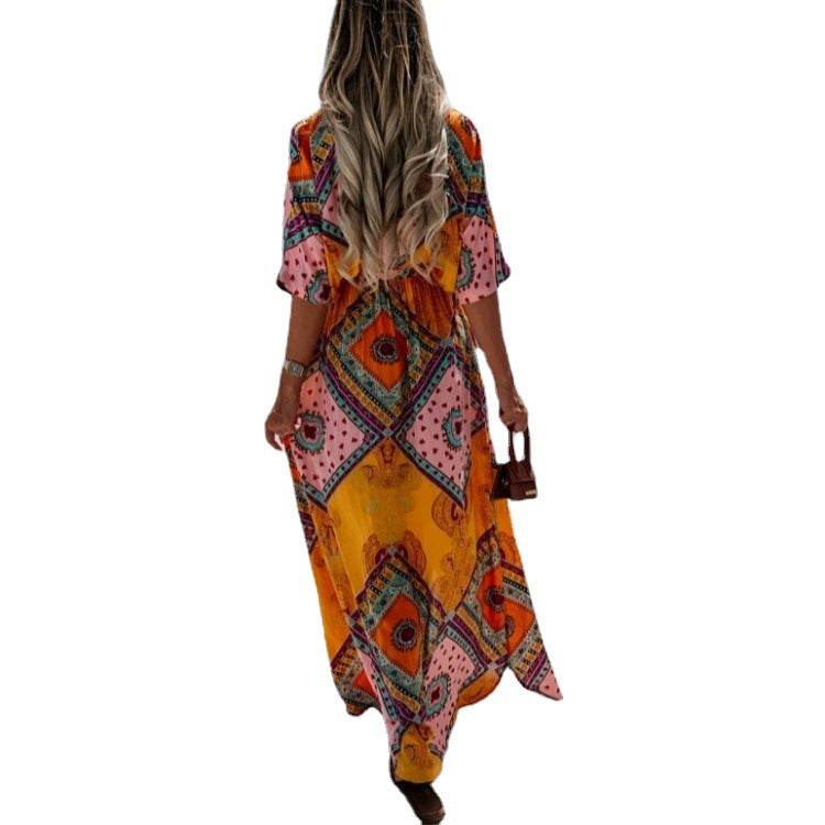 Lune London bohemian inspired maxi kaftan dress for women