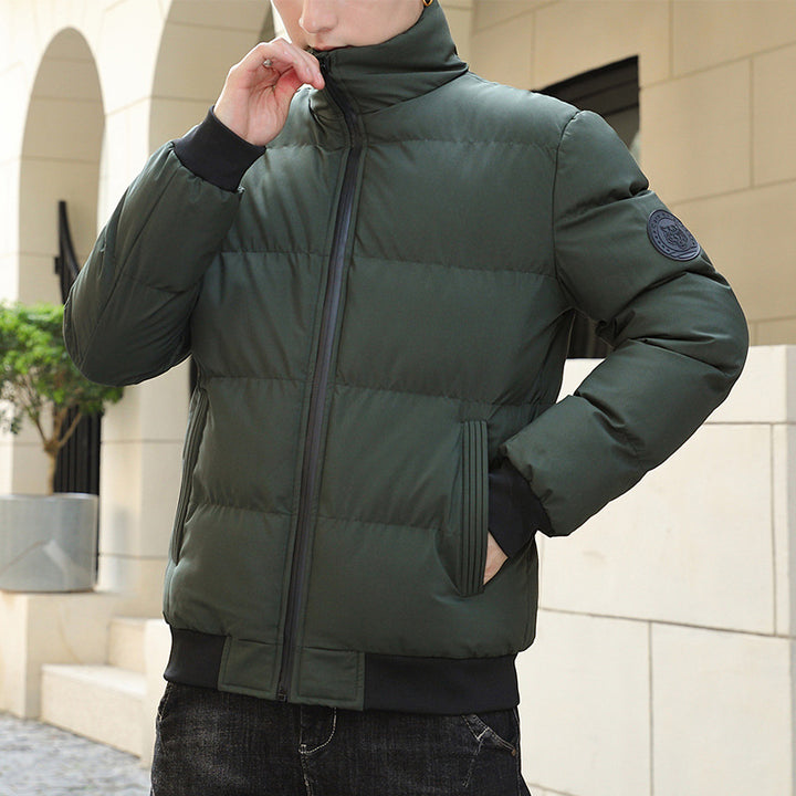 Quilted high collar jacket for men with thermal lining Lune London