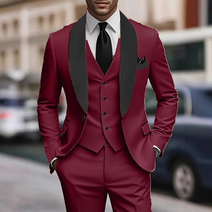 Men’s Elegant Three-Piece Suit Set with Satin Waistcoat & Timeless Style | Lune London