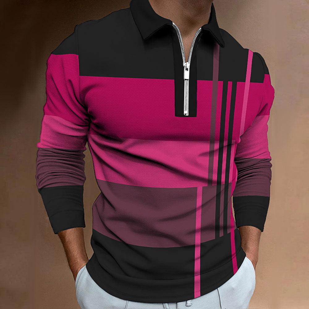 Men's polo with high collar Lune London